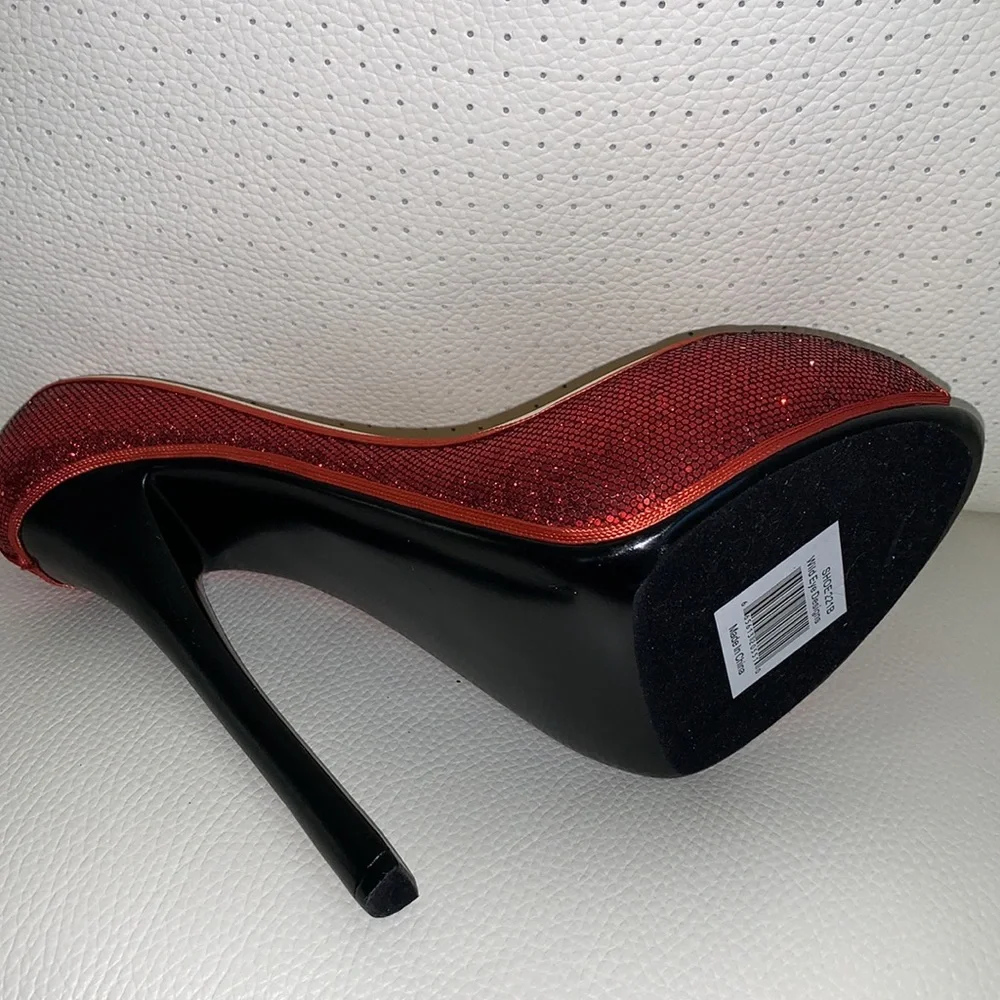 Wild Eye Designs High Heel‎ Bottle Holder, Red Sequins